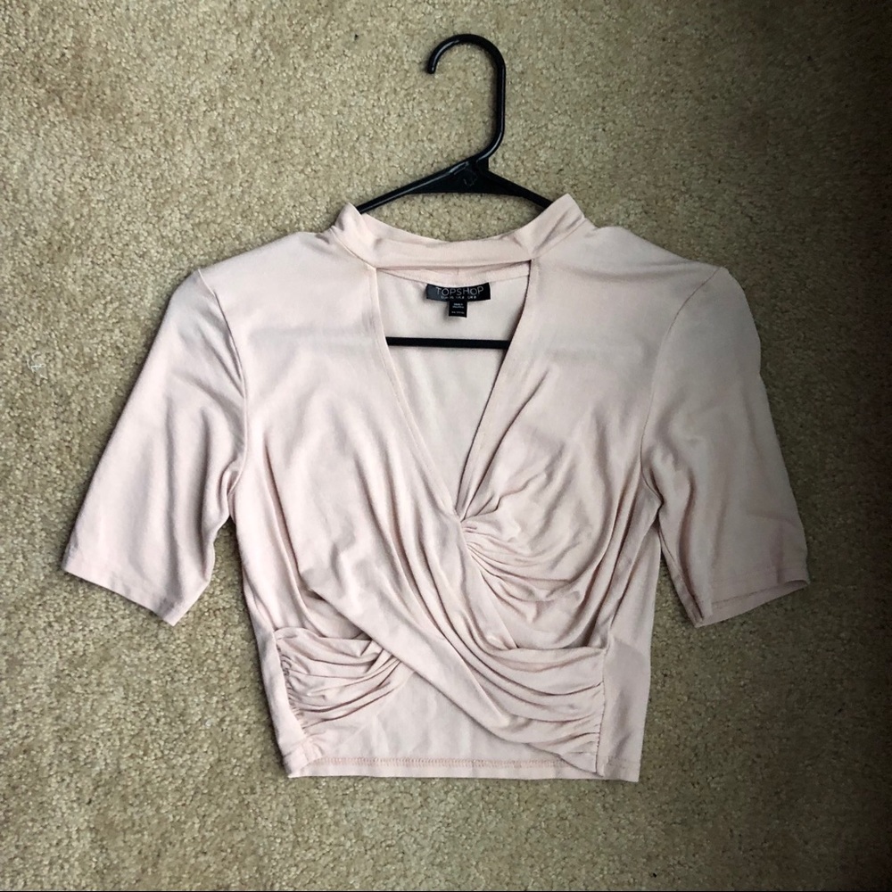 Topshop crop top blush